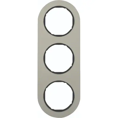 Hager Berker afdekraam 3-voudig R.Classic aluminium zwart (WLD9300AB)