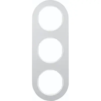 Hager Berker afdekraam 3-voudig R.Classic aluminium wit (WLD9300AW)