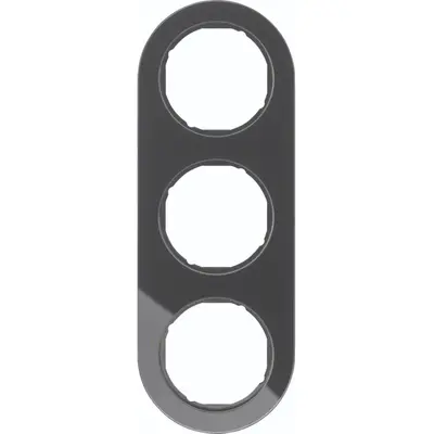 Hager Berker afdekraam 3-voudig R.Classic glas zwart (WLD9300GB)