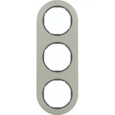 Hager Berker afdekraam 3-voudig R.Classic edelstaal zwart (WLD9300STB)