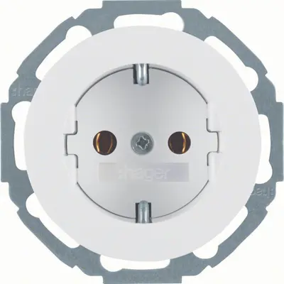 Hager Berker wandcontactdoos randaarde schroef R.Classic wit (WLS1300WG)
