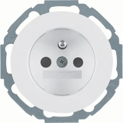 Hager Berker wandcontactdoos penaarde kindveilig R.Classic wit (WLS1600WG)