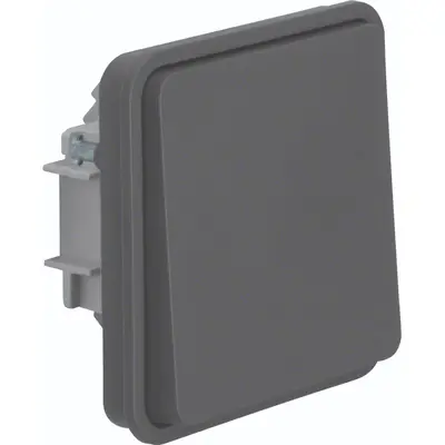 Hager Berker W1 pulsdrukker maakcontact bovendeel grijs (WNA020)