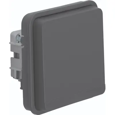 Hager Berker W1 wandcontactdoos randaarde bovendeel grijs (WNA140)