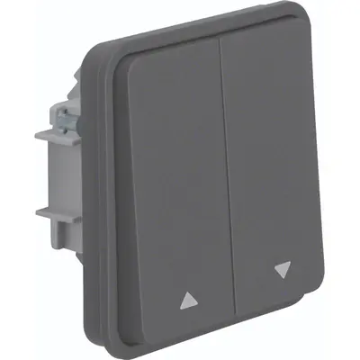 Hager Berker W1 jaloezie schakelaar 1-polig bovendeel grijs (WNA300)