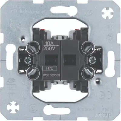 Hager Berker serie pulsdrukker 2x maakcontact 2x ingang 10A met spreidklemmen (WDE503503)