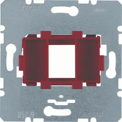 Hager Berker draagring modulair jack 1-voudig rood 15,5 x 19,5mm (WDF4611R)