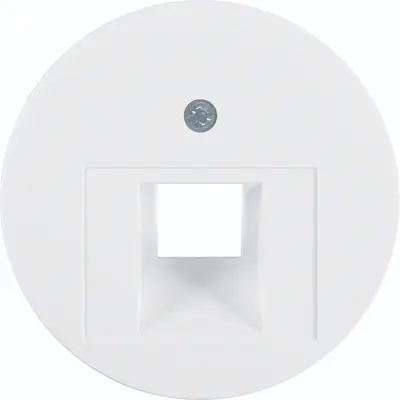 Hager Berker centraalplaat RJ45 wandcontactdoos 1-voudig R1/R3/R8 wit (WLF1007WG)
