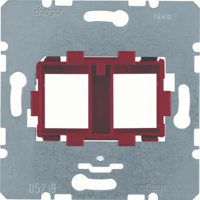 Hager Berker draagring rood modulair jack 2-voudig (WDF4711R)