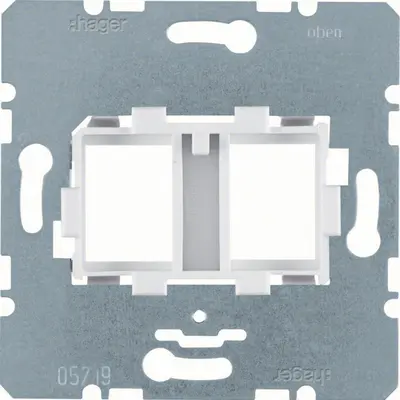 Hager Berker draagplaat mod jacks 2v wit (WDF4712W)