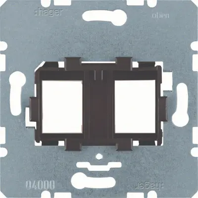 Hager Berker draagplaat mod jacks 2v bruin (WDF4715N)