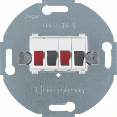Hager Berker stereo luidsprekeraansluiting wit mat (WDF4800PW2)