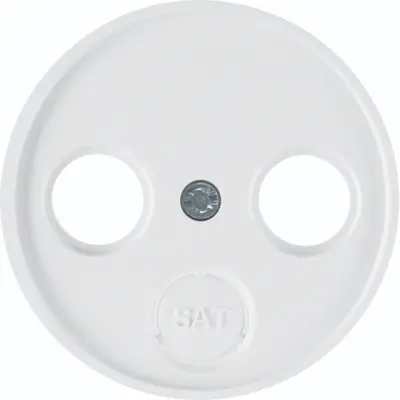Hager Berker centraalplaat antenne / COAX wandcontactdoos R1/R3/R8 wit (WLF1068WG)