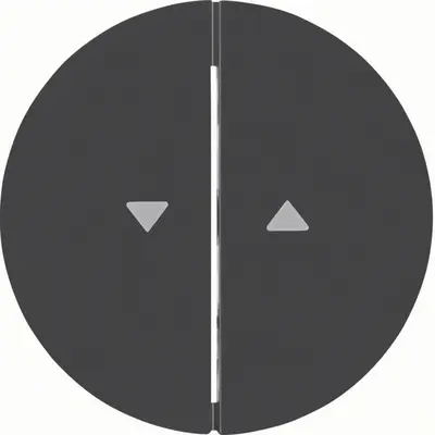 Hager Berker wip jaloezieschakelaar 2-voudig R1/R3/R8 zwart (WLW2001BG)