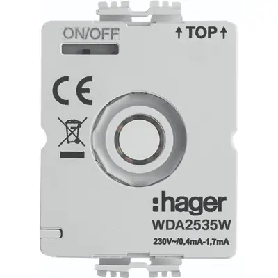 Hager Berker LED-module 230V voor draaischakelaar met nul (WDA2535W)