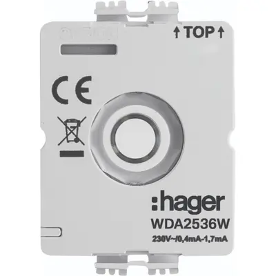 Hager Berker LED-module 230V voor draaischakelaar zonder nul (WDA2536W)