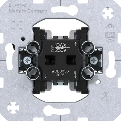 Hager Berker wisselschakelaar 10A met spreidklemmen (WDE3036)