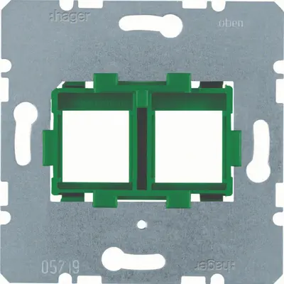 Hager Berker draagring modulair jack 2-voudig (WDF4714G)