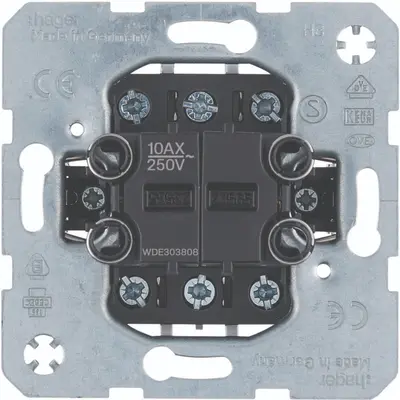 Hager Berker wissel-wisselschakelaar 10A met spreidklemmen (WDE303808)