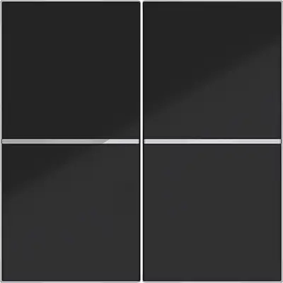 Hager Berker afd. drukknop 2v. zw. gl. (WAN7020BG)