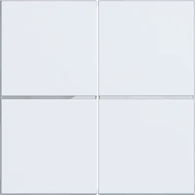 Hager Berker knop voor bedieningselement 2-voudig A1/A8/C1/C8 lichtwit mat (WAN7020WM)