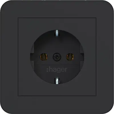 Hager Berker schuko-wcd afd.pl. stk. zw.mt. (WAS1121BM)