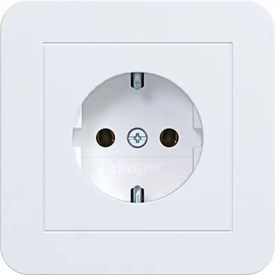 Hager Berker schuko-wcd afd.pl. stk. wt.mt. (WAS1121WM)