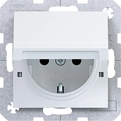 Hager Berker schuko-wcd vastz. sp wt.mt. (WAS1212WM)