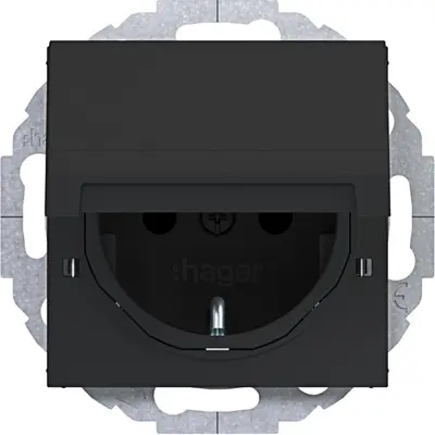 Hager Berker schuko-wcd vergr. 45gr zw.mt. (WAS1213BM)