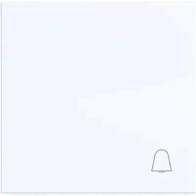 Hager Berker wip 1v opdruk belsymb. wt.gl. (WAW1011WG)