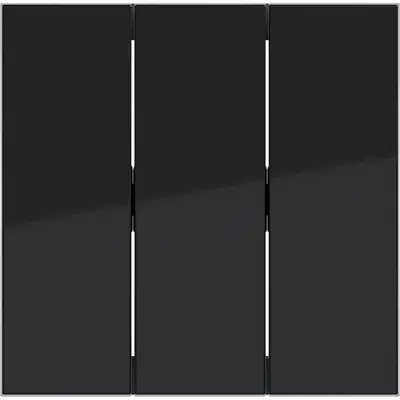 Hager Berker schakelwip 3-voudig A1/A8/C1/C8 nachtzwart glans (WAW3000BG)