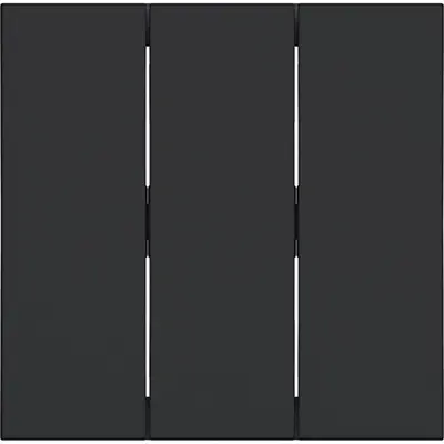 Hager Berker schakelwip 3-voudig A1/A8/C1/C8 nachtzwart mat (WAW3000BM)