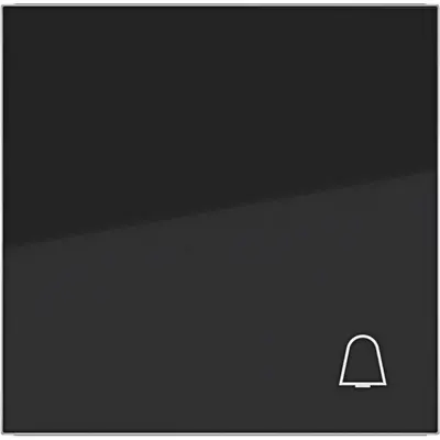 Hager Berker wip 1v opdruk belsymb. zw.gl. (WAW1011BG)