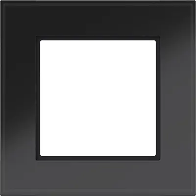 Hager Berker afd raam 1v a.8 glas zw gl (WAD8100GBG)