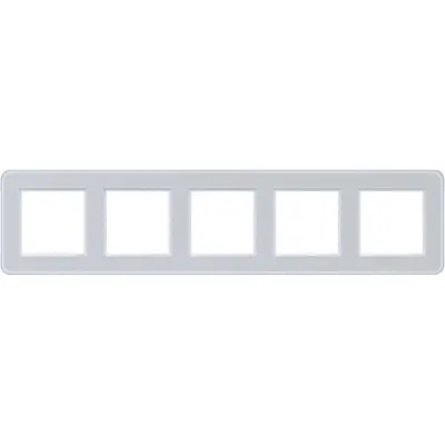 Hager Berker afdekraam 5-voudig C8 glas lichtwit mat (WAD9500GWM)