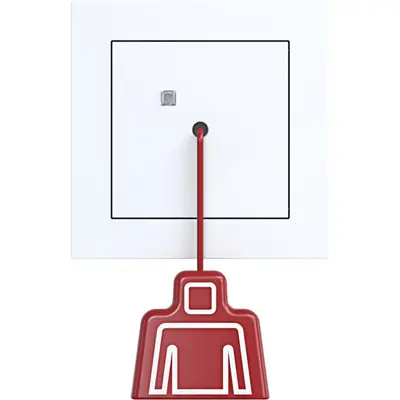 Hager Berker trekimp.dr. met afd.r. wit gl (WAE1014WG)