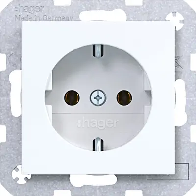 Hager Berker schuko-wcd schr.kl. wt.gl. (WAS1300WG)