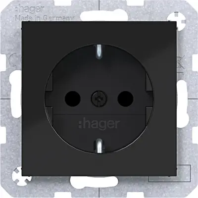Hager Berker schuko-wcd sp schr.kl. zw.gl. (WAS1400BG)