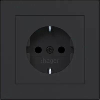 Hager Berker schuko-wcd afd. stk. a.1 zw.mt (WAS1220BM)