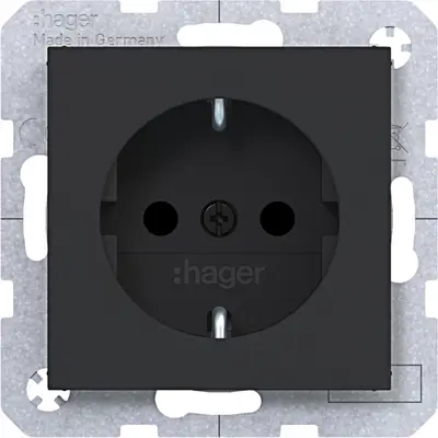 Hager Berker schuko-wcd sp schr.kl. zw.mt. (WAS1400BM)