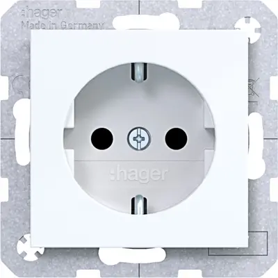 Hager Berker schuko-wcd sp schr. wt.gl. (WAS1400WG)