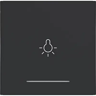 Hager Berker schakelwip met controlevenster en lichtsymbool A1/A8/C1/C8 nachtzwart mat (WAW1032BM)