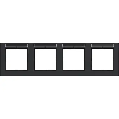 Hager Berker afd.r. 4v hor tekst a.1 zw m (WAD6402BM)