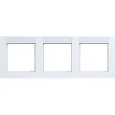 Hager Berker afd.r. 3v hor tekst a.1 wit gl (WAD6302WG)