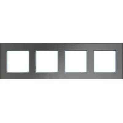 Hager Berker afd.r. 4v hor a.8 rvs staal (WAD8400ESH)