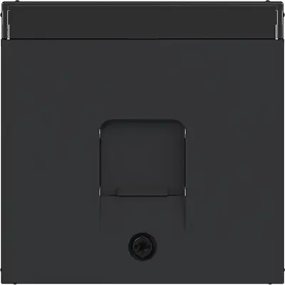 Hager Berker centraalplaat voor draagring modulair jack 1-voudig A1/A8/C1/C8 nachtzwart mat (WAF1160BM)