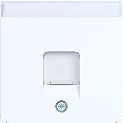 Hager Berker centraalplaat voor draagring modulair jack 1-voudig A1/A8/C1/C8 lichtwit glans (WAF1160WG)