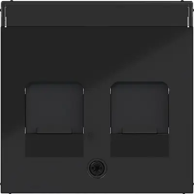 Hager Berker cpl. keyst. 2v tekst zw. gl (WAF1161BG)