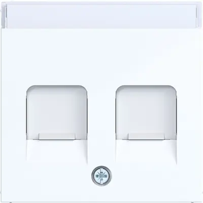 Hager Berker cpl. keyst. 2v tekst wit gl (WAF1161WG)