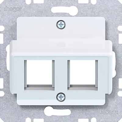 Hager Berker cpl. 2v krone /s/b/q/k wit gl (WAF2165WG)